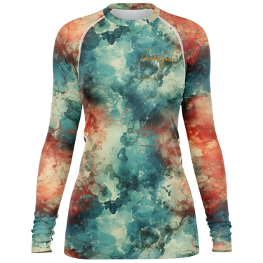 Chokefish™ Long Sleeve Rashguard Acid-Wash Woman's Shirt-004